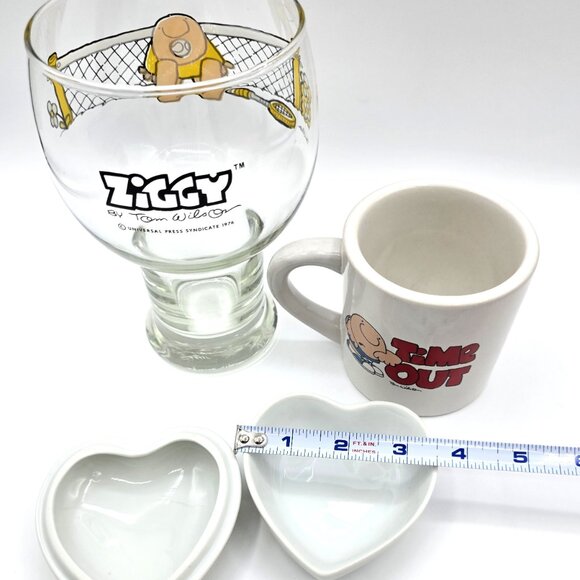Vintage ZIGGY BY TOM WILSON COLLECTION of Coffee cup ~ Tennis Glass ~Trinket Box - Picture 13 of 14